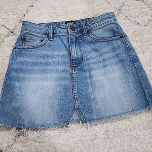 BDG Urban outfitters denim mini skirt size XS Raw Hem Streetwear School Campus